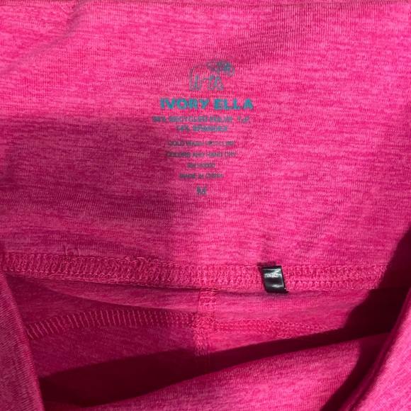 Ivory Ella hot pink high waisted leggings retro color elephants. Size M - Picture 7 of 7